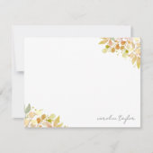 Herfst Floral Eucalyptus Boho Aangepaste naam Notitiekaartje (Voorkant)