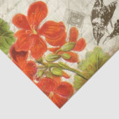 Herfst Floral Foliage Hummingbird Script Decoupage Tissuepapier (Detail)