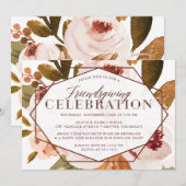  Herfst Floral Friendsgiving Celebration Kaart (Voorkant / Achterkant)