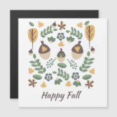 Herfst Floral Greenery laat Acorn Pattern (Voorkant / Achterkant)