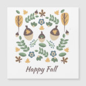 Herfst Floral Greenery laat Acorn Pattern (Voorkant)
