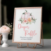 Herfst Floral Little Pumpkin Shower Diaper Raffle Poster