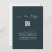 Herfst Floral Monogram QR Code RSVP herfst bruilof Kaart (Achterkant)