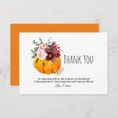 herfst, floral, pompoen bedankt (Voorkant / Achterkant)