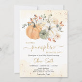Herfst Floral Pumpkin Baby shower Kaart (Voorkant)