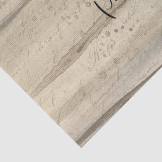 Herfst Floral Pumpkin Burnt Oranje Script Decoupag Tissuepapier (Detail)