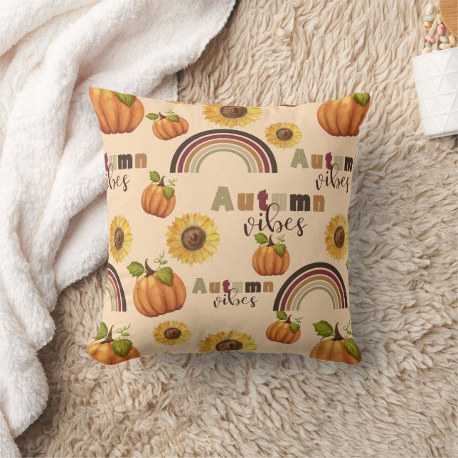  herfst Floral Pumpkin Vibes Kussen (Deken)