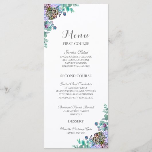 Herfst Floral Pumpkin Wedding Menu (Voorkant)