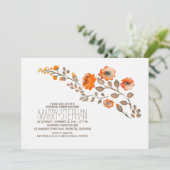 herfst floral repetial diner kaart (Staand voorkant)