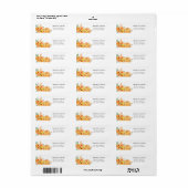 Herfst floral return address label (Full Sheet)