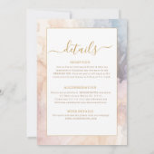 Herfst Floral Romantisch Alles in één bruiloft Kaart (Achterkant)