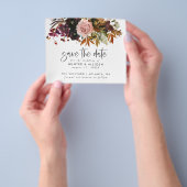 Herfst Floral Save the Date Flyer (Hand)