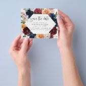 Herfst Floral Save the Date Flyer (Hand)