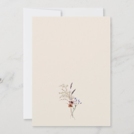 Herfst Floral slaat de datum platte Kaart op (Achterkant)