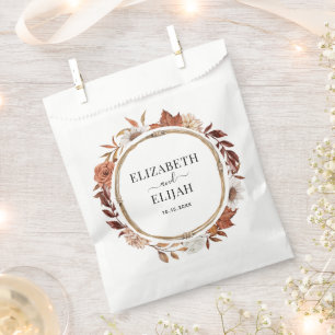 Herfst Floral Terracotta Wedding Bedankzakje