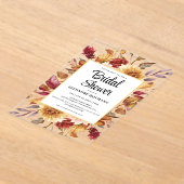 Herfst Floral Vrijgezellenfeest Acryl Uitnodigingen (Laagn)