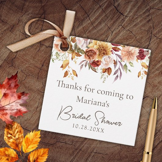 Herfst Floral Vrijgezellenfeest Bedankjes Labels