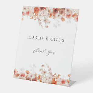 Herfst Floral Vrijgezellenfeest Reclamebord Met Voetstuk