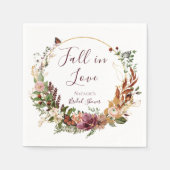 Herfst Floral Vrijgezellenfeest Servet (Voorkant)