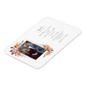 Herfst Floral Wedding Foliage Script Foto Magneet (Linkerzijde)