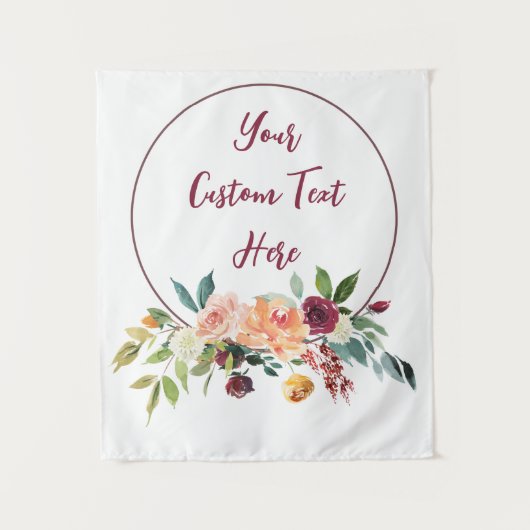 Herfst Floral Wedding Foto Booth Backdrop Fun Prop Wandkleed (Voorkant)