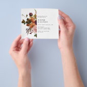 Herfst Floral Wedding Invitation Flyer (Hand)