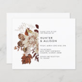 Herfst Floral Wedding Invitation Flyer (Voorkant / Achterkant)