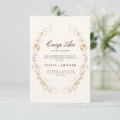 Herfst Floral Wedding Kaart (Staand voorkant)