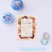 Herfst Floral Wedding - Oranje begroting van Bourg Flyer (Enkel)