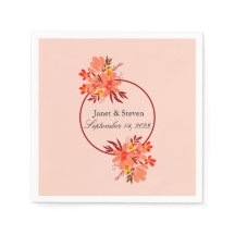 Herfst Floral Wedding Oranje Gold Brown