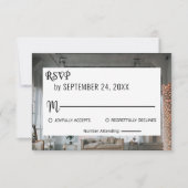 Herfst floral Wedding R RSVP Kaartje (Voorkant)