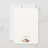 Herfst Floral Wedding RSVP Kaart (Achterkant)