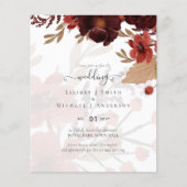 Herfst Floral Wedding Suite Terracotta Burgundy Re (Voorkant)