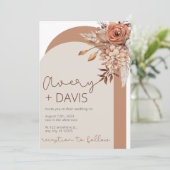 Herfst Floral Wedding Uitnodiging (Staand voorkant)