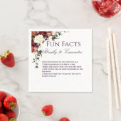 Herfst Floral White Fun Facts Servet (Insitu)