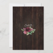 Herfst Floral Wine Barrel Vineyard Rehearsal Dinne Kaart (Achterkant)