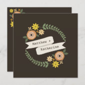 Herfst Floral wisting van de ouders van Bride Kaart (Voorkant / Achterkant)