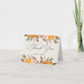 Herfst Florals Mums Dankuwel Noteer Kaart (Voorkant)