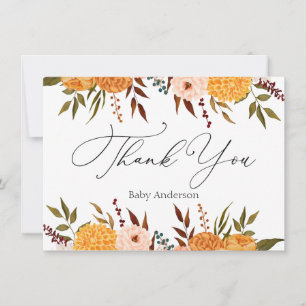 Herfst Florals Mums Dankuwel Noteer Kaart Notitiekaartje