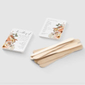 Herfst Florals Pumpkin Waterverf Wedding Programme Handwaaier (Niet-gemonteerd)