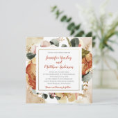 Herfst Florals Wedding Kaart (Staand voorkant)