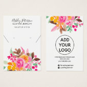 Herfst florly girly jewelry earing ketting display visitekaartje (Voorkant /achterkant)