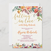 Herfst floro rustisch baby shower kaart (Voorkant)