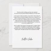 Herfst Flower Gepersonaliseerde bruiloft met beric Bedankkaart (Achterkant)