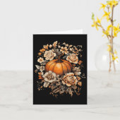 Herfst Flower  Pompoen Herfst Thanksgiving Pr Kaart (Gele Bloem)