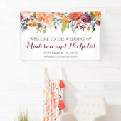Herfst Flower Wedding Banner Decoration, Oranje ro (Insitu)