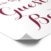 Herfst Flower Wedding Guest Book Sign Poster (Hoek)