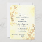 Herfst Flowers Bruids Tea Party Theepot Uitnodigin Aankondiging (Achterkant)