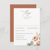 Herfst Flowers Elegant Wedding RSVP (Voorkant / Achterkant)