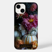 Herfst Flowers en Pumkins iPhone Case (Achterkant)
